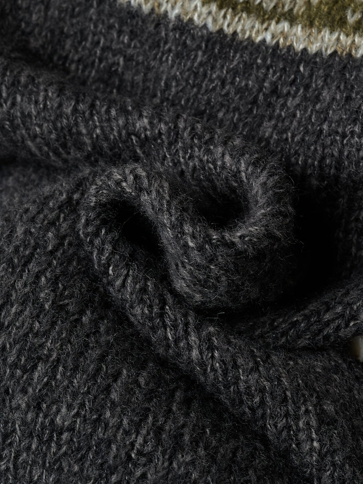 Griselda™ | Women's Fair Isle Yoke Button Front Cardigan