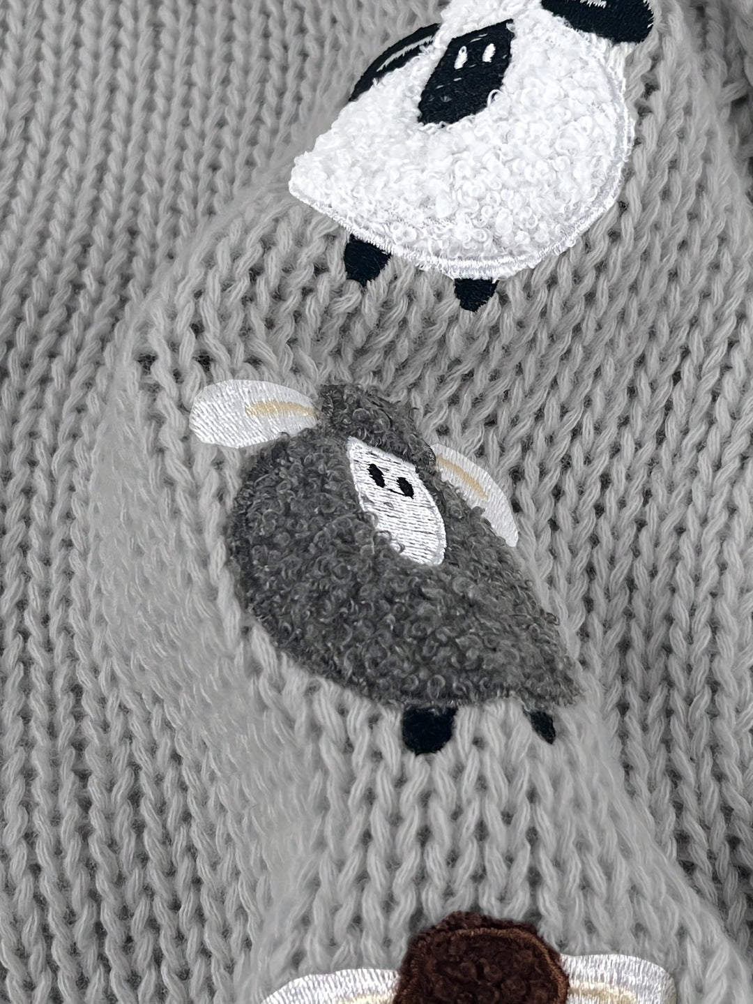 Rosetta™ | Women's Chunky Knit Hooded Cardigan with Sheep Detail