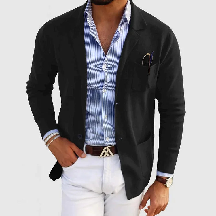Merritt™ | Men's Knit Blazer Cardigan with Notch Lapels