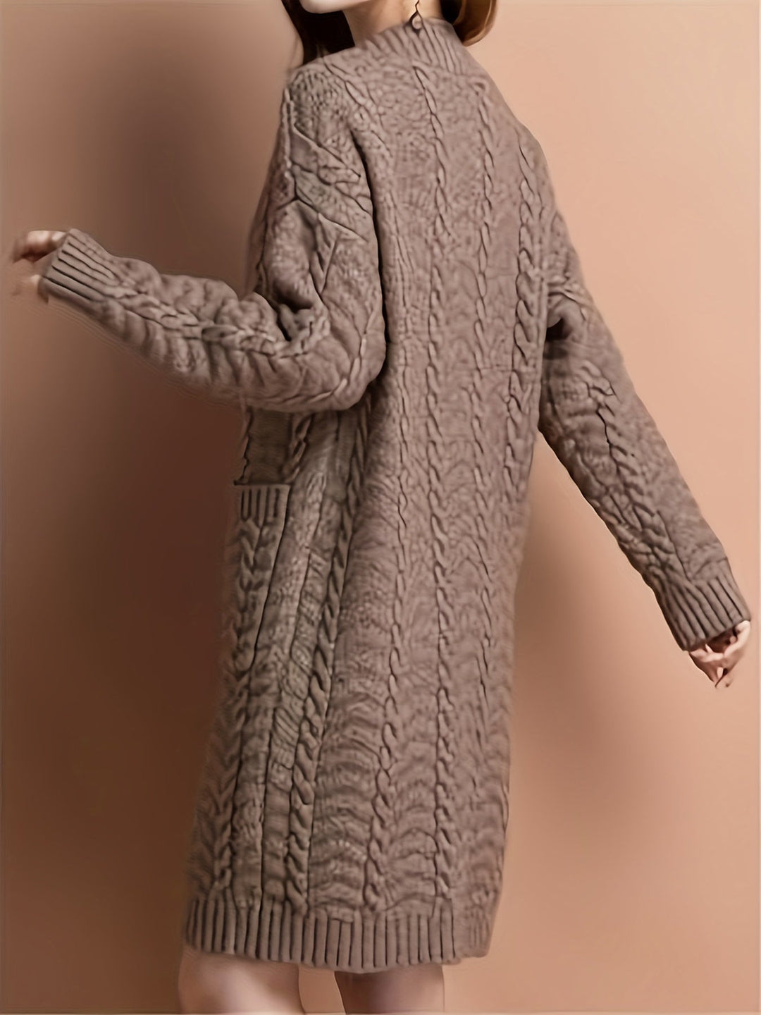 Gisela™ | Women's Cable Knit Longline Cardigan with Pockets