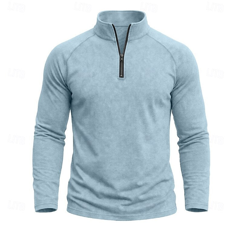 Anselm™ | Men's Relaxed Zip-Neck Long Sleeve Pullover