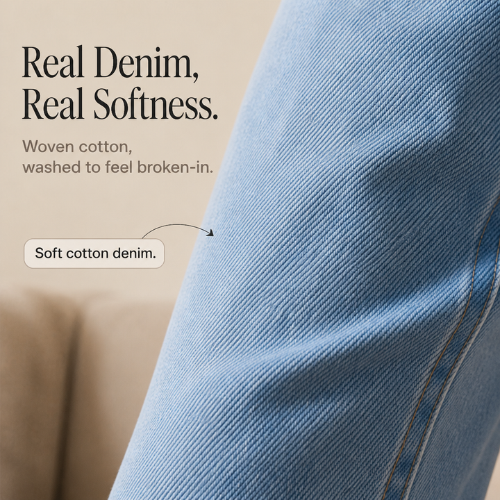 Albane™ | Women's High Waisted Wide Leg Jeans with Drawstring Waist