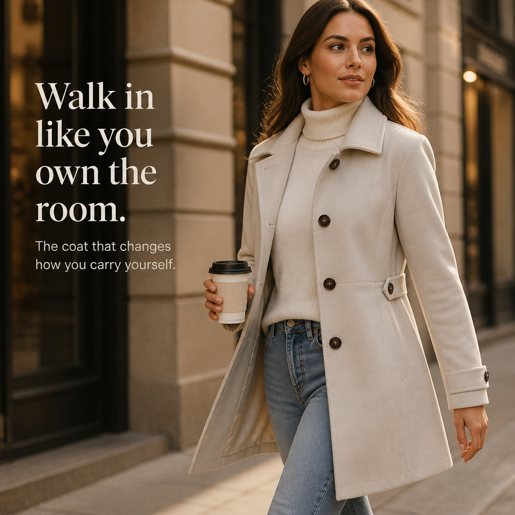 Elettra™ | Women's Belted Single Breasted Tailored Coat