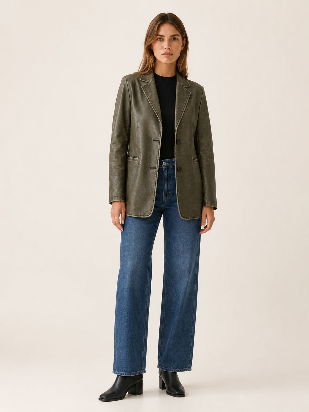 Cirelle™ | Longline Oversized Blazer with Notched Lapels