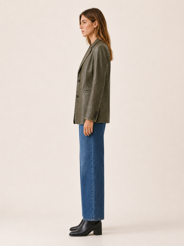 Cirelle™ | Longline Oversized Blazer with Notched Lapels
