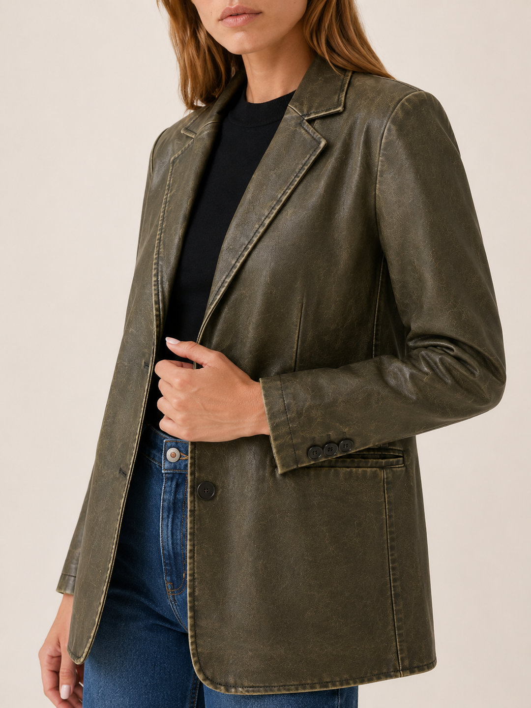 Cirelle™ | Longline Oversized Blazer with Notched Lapels