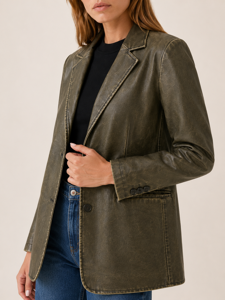 Cirelle™ | Longline Oversized Blazer with Notched Lapels