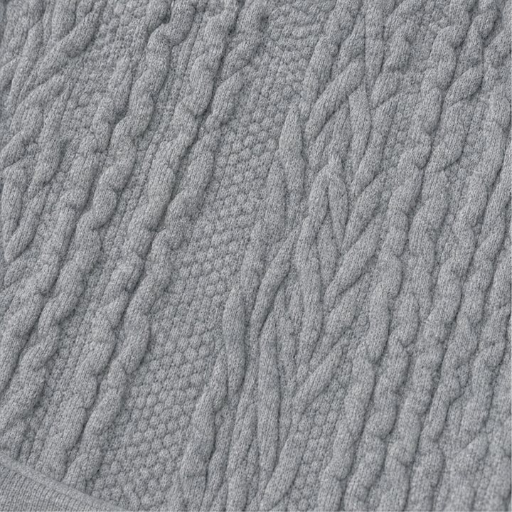 Segolene™ | Women's Cable Knit Longline Zip-Up Hoodie