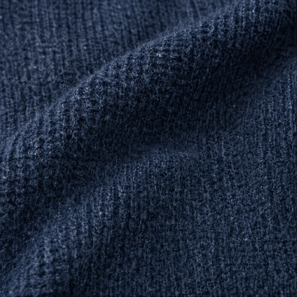 Octavie™ | Women's Oversized Open-Knit V-Neck Sweater in Blue