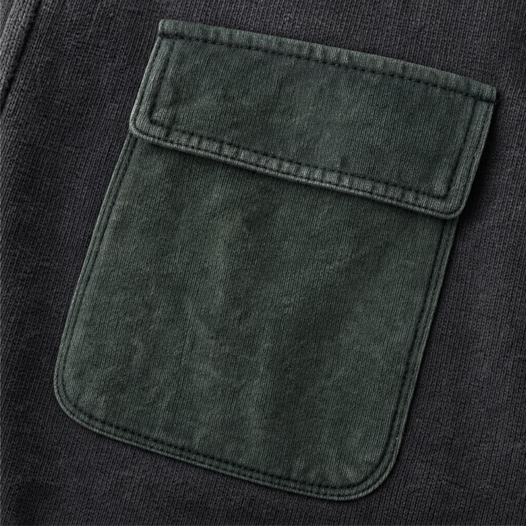 Ambre™ | Women's Button Front Knit Jacket with Contrast Patch Pockets