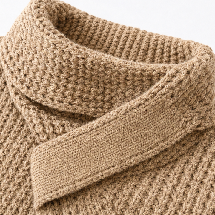 Lucrezia™ | Women's Asymmetric Cowl Neck Knit Sweater with Side Buttons