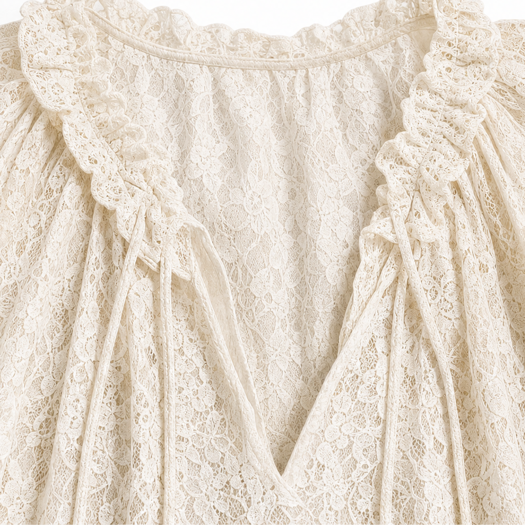 Hyacinthe™ | Women's Floral Crochet Lace Long Sleeve Blouse