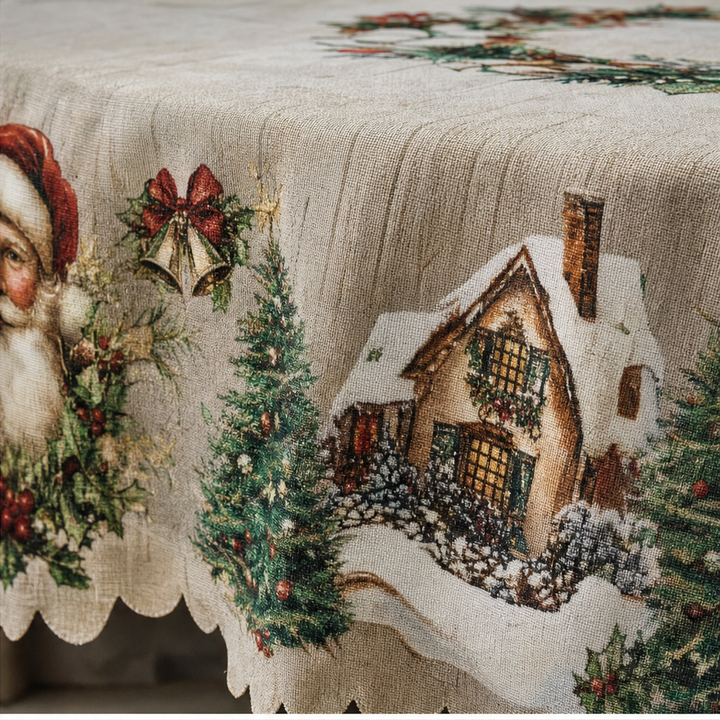 Jacinthe™ | Santa Print Christmas Tablecloth