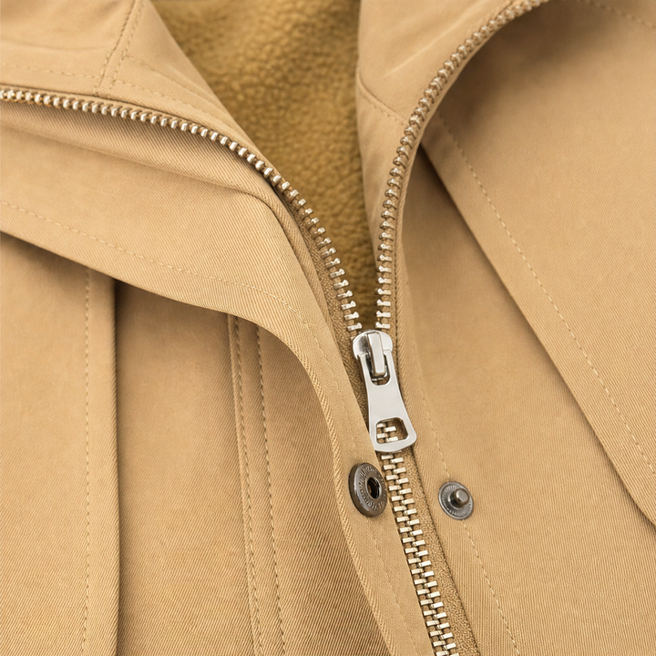 Pascaline™ | Women's Hooded Mid-Length Parka with Drawstring Waist