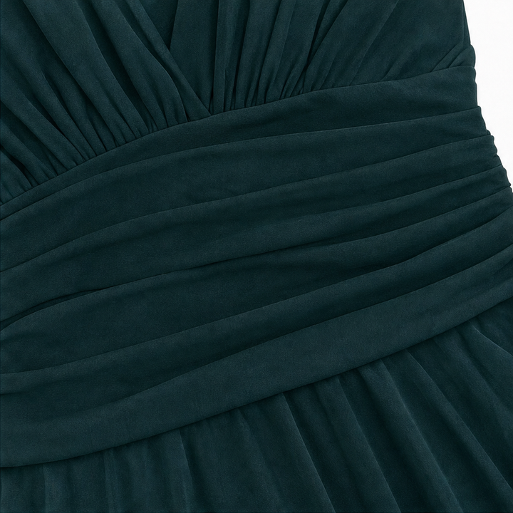 Donatella™ | Women's Off-Shoulder Wedding Guest Maxi Dress with Draped Bodice