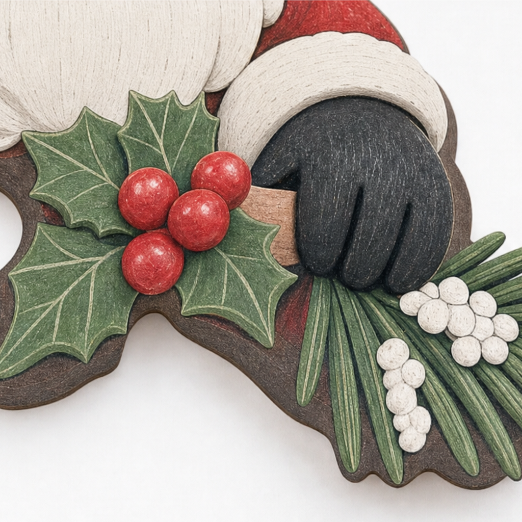 Fanchon™ | Christmas Door Frame Corner Decoration with Peeking Figure