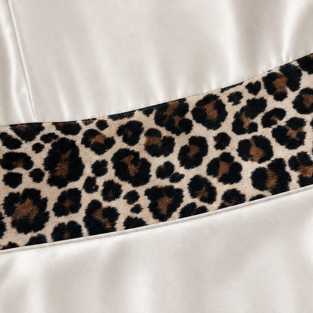 Eugenie™ | Women's Leopard Print Midi Dress with Mock Neck