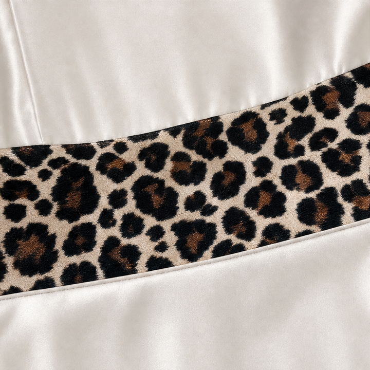 Eugenie™ | Women's Leopard Print Midi Dress with Mock Neck