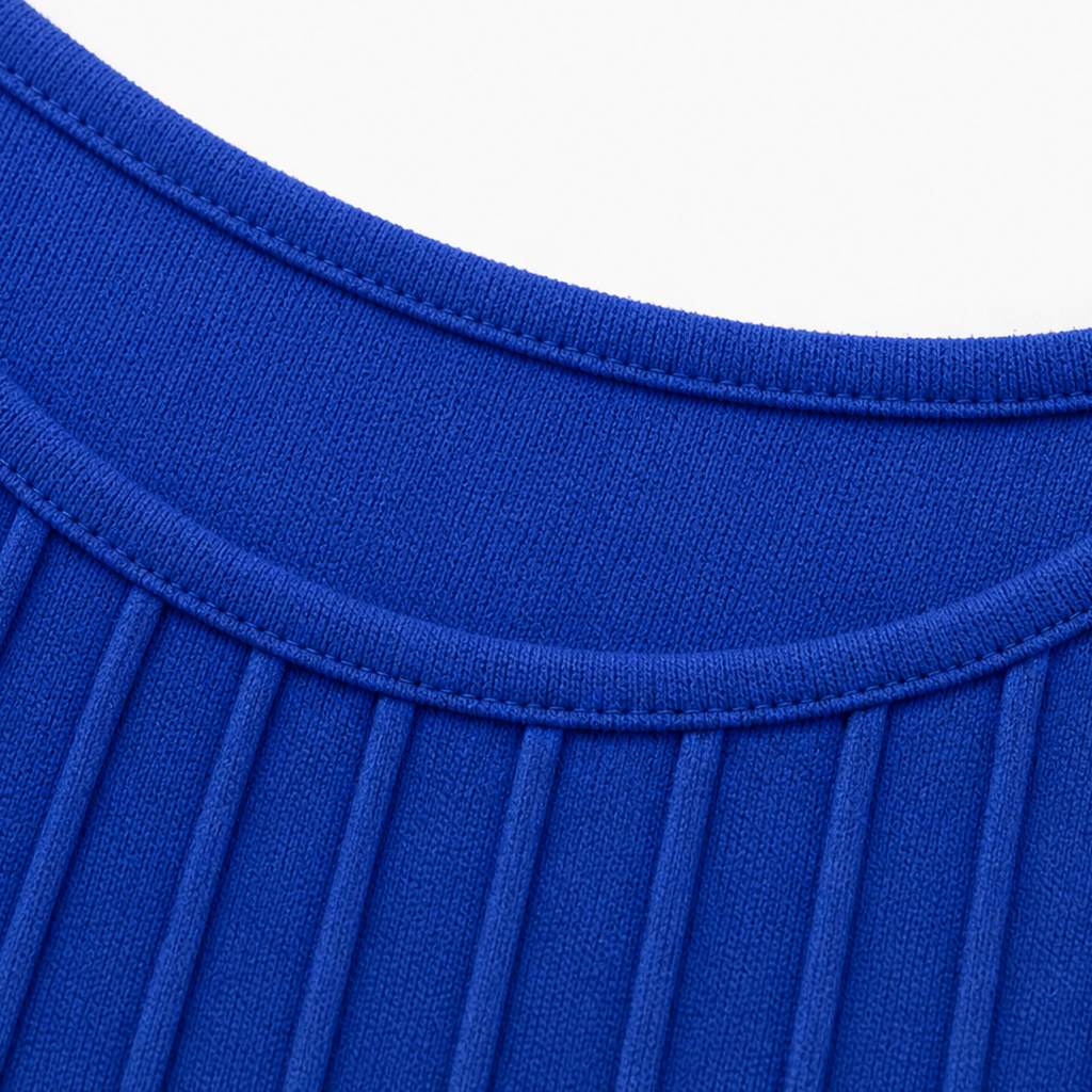 Orsola™ | Women's Pleated Round Neck Long Sleeve Tunic Top