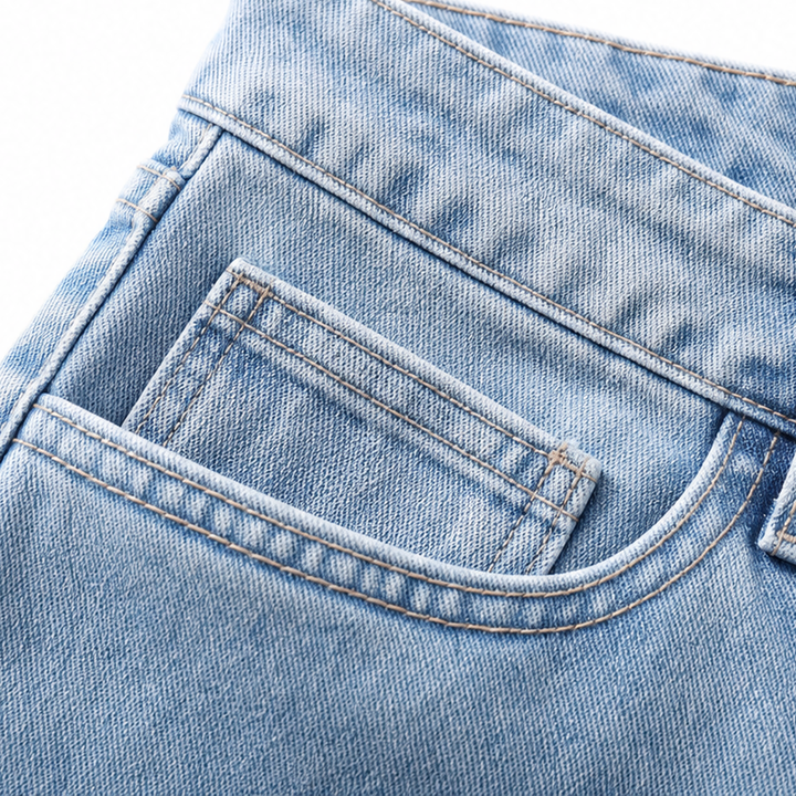 Aude™ | Women's High Waisted Wide Leg Jeans with Full Length Hem