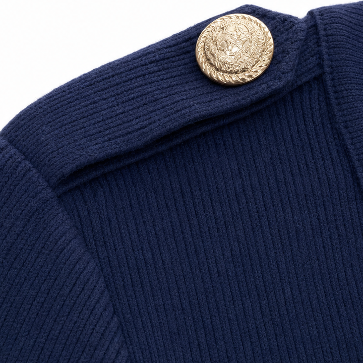 Gaelle™ | Women's Ribbed Knit V-Neck Top with Lace-Up Neckline