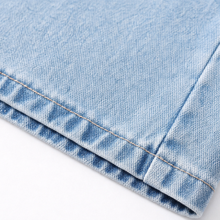 Aude™ | Women's High Waisted Wide Leg Jeans with Full Length Hem