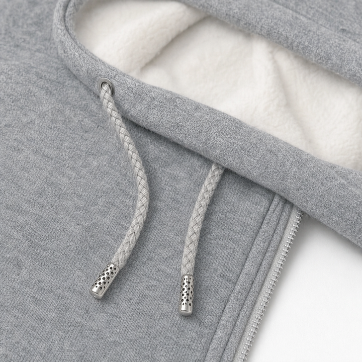 Segolene™ | Women's Cable Knit Longline Zip-Up Hoodie