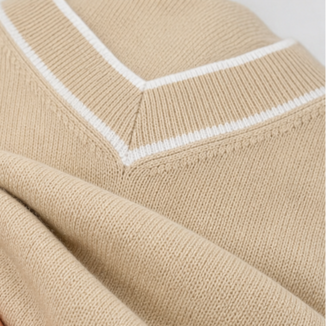Ottavia™ | Women's Contrast Trim V-Neck Knit Top