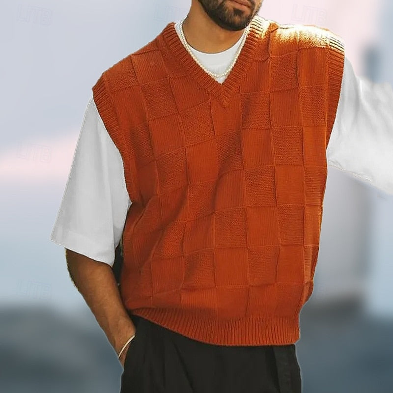 Horatio™ | Men's Textured V Neck Sweater Vest