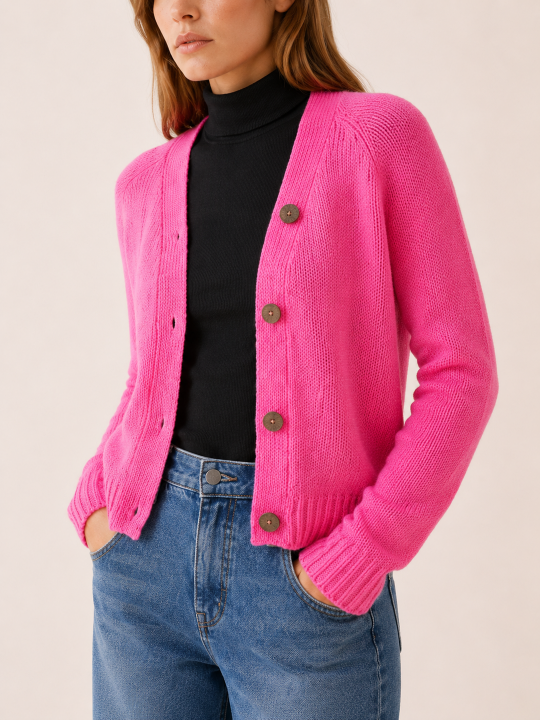 Corinne™ | Cropped Raglan Cardigan with V-Neck