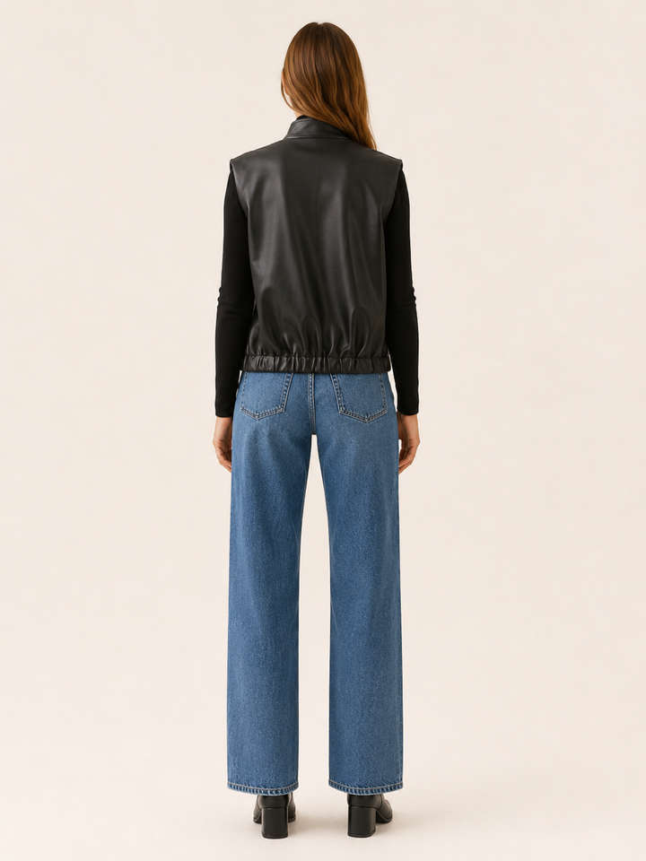 Corisande™ | Sleeveless Utility Jacket with Zip Front
