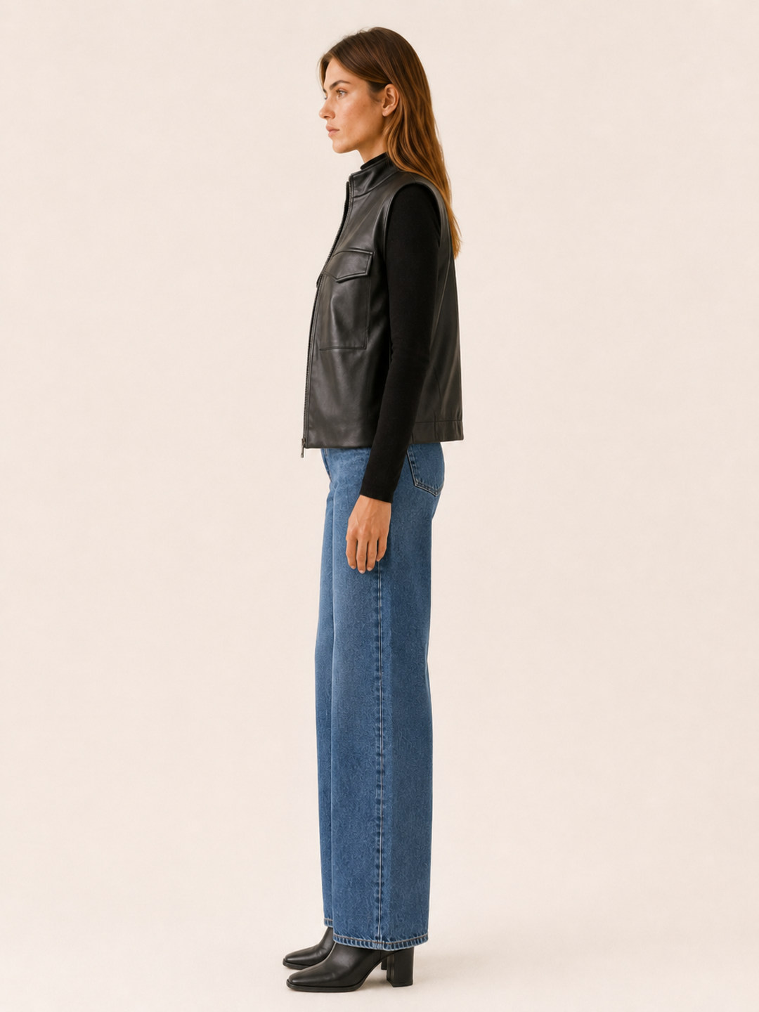 Corisande™ | Sleeveless Utility Jacket with Zip Front