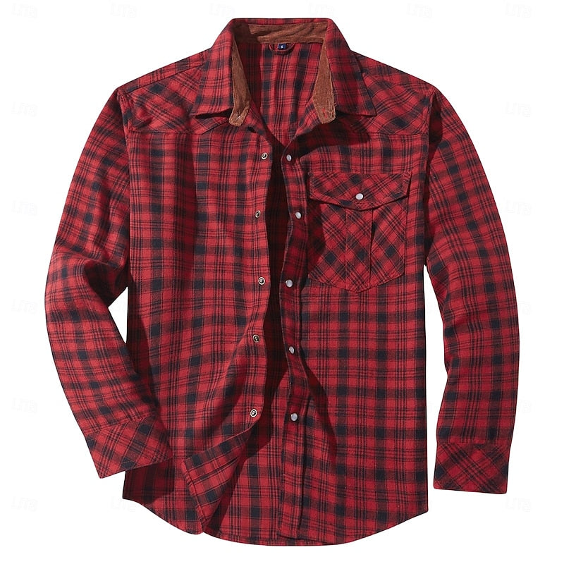 Dashiell™ | Men's Lined-Collar Plaid Overshirt
