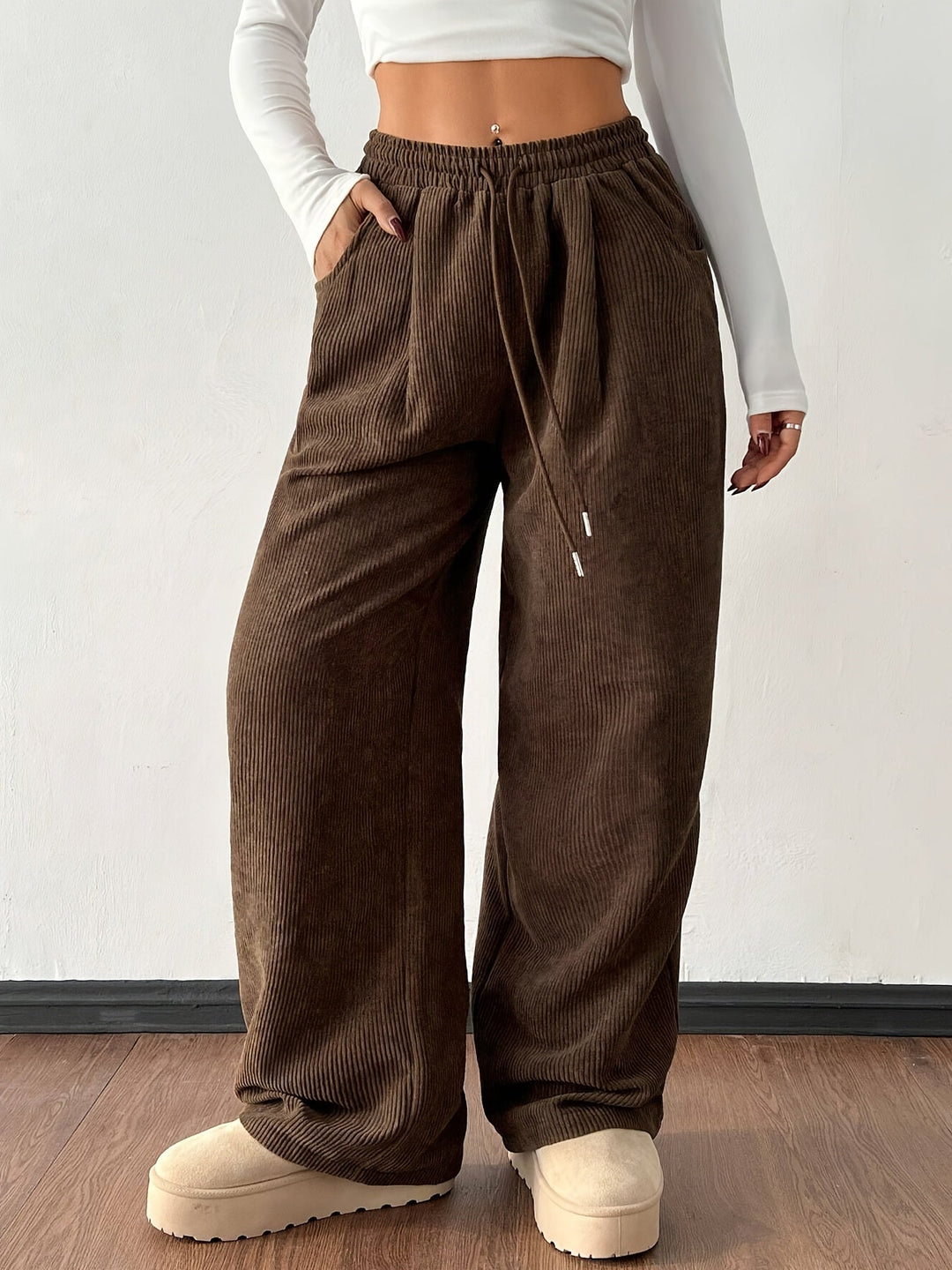 Mirabel™ | Women's Drawstring Wide-Leg Lounge Pants