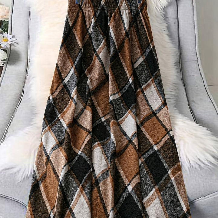 Ottilia™ | Women's Flared A Line Plaid Skirt