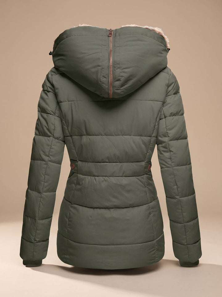 Ghislaine™ | Women's Quilted Winter Jacket with Detachable Faux Fur Hood