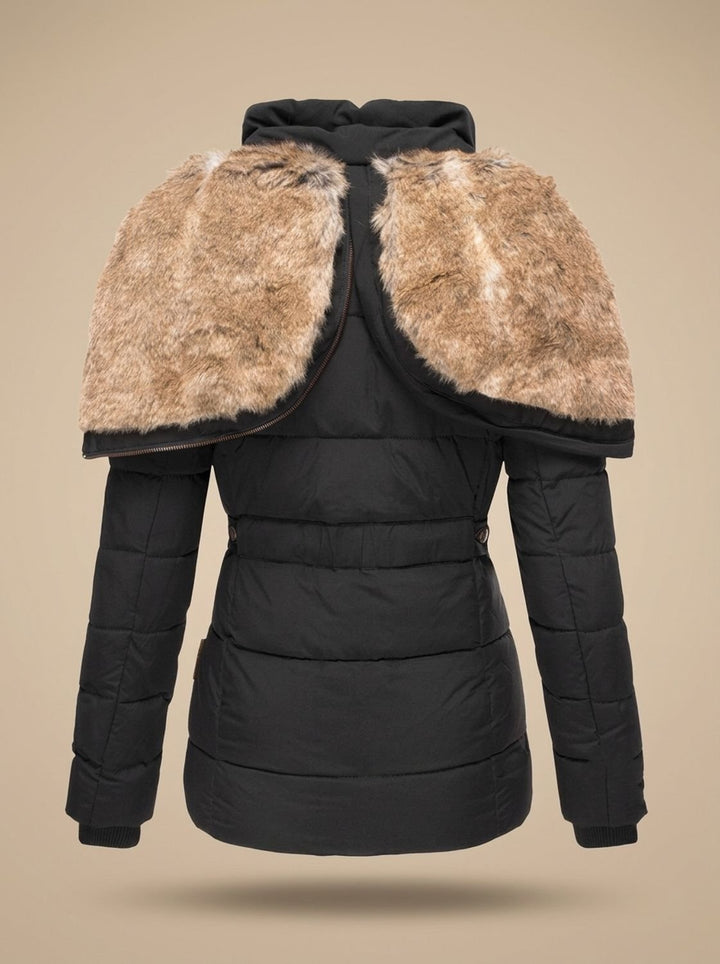 Ghislaine™ | Women's Quilted Winter Jacket with Detachable Faux Fur Hood