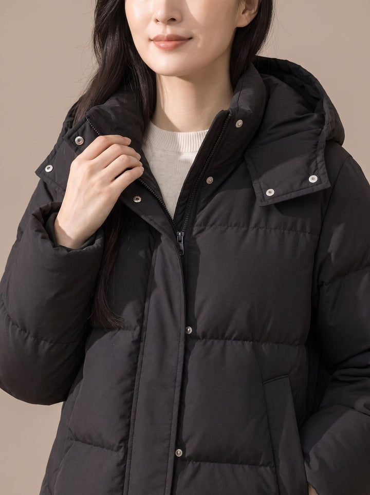 Lucile™ | Women's Quilted Hooded Puffer Jacket with Concealed Zip