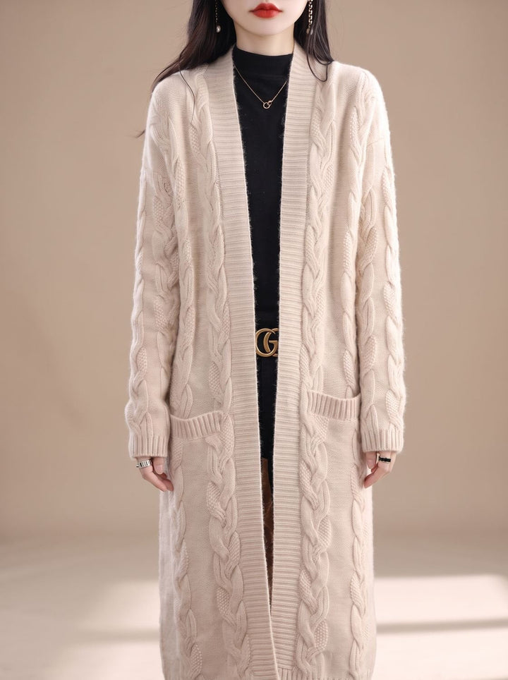 Lucette™ | Women's Oversized Striped Long Cardigan with Open Front