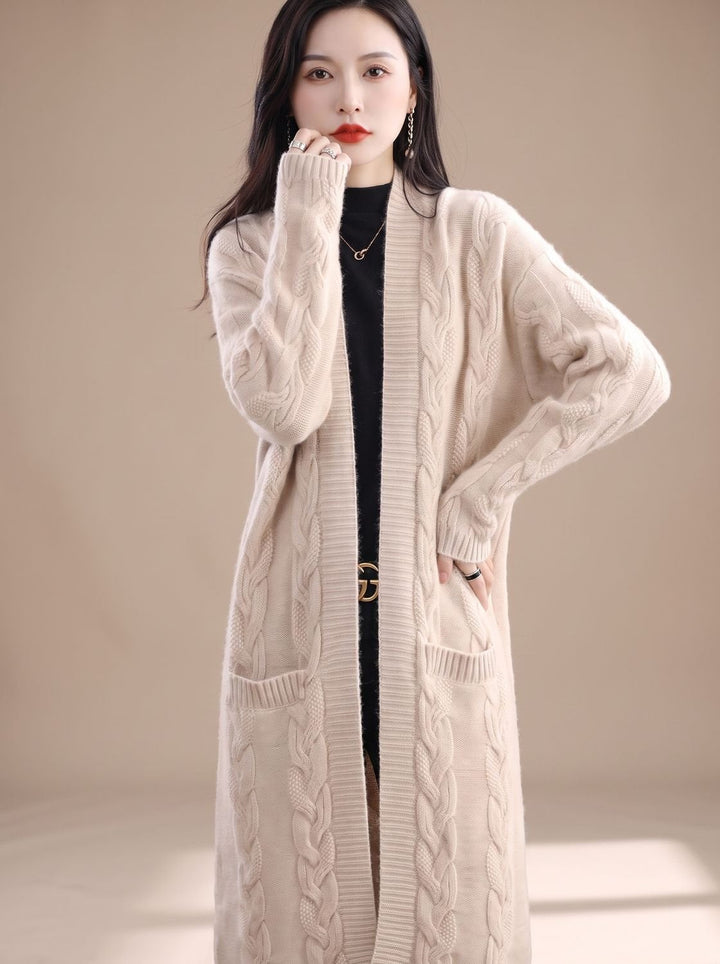 Lucette™ | Women's Oversized Striped Long Cardigan with Open Front