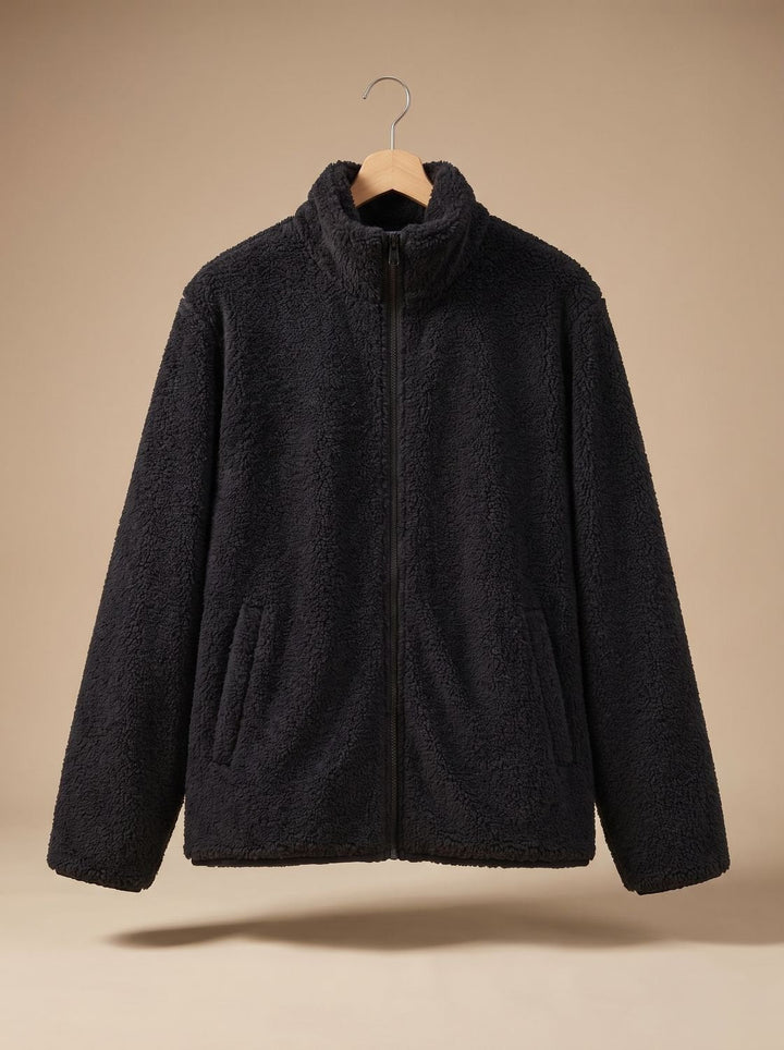 Jeanne™ | Women's Plush Teddy Zip Jacket with Stand Collar