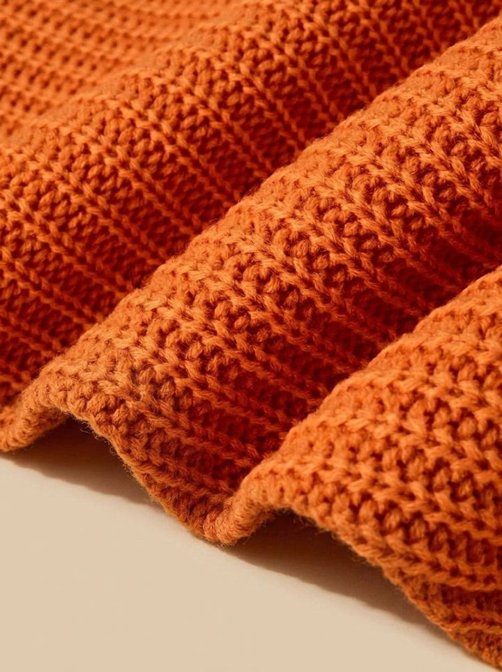 Henriette™ | Women's Ribbed Knit Sweater with Fold-Over Collar