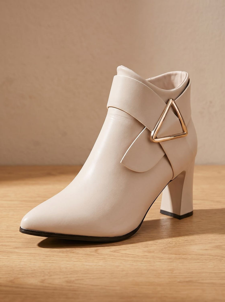 Romane™ | Women's Pointed Toe Ankle Boots with Block Heel