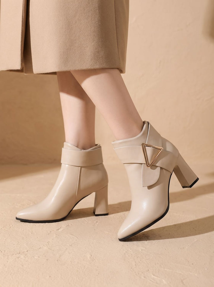 Romane™ | Women's Pointed Toe Ankle Boots with Block Heel