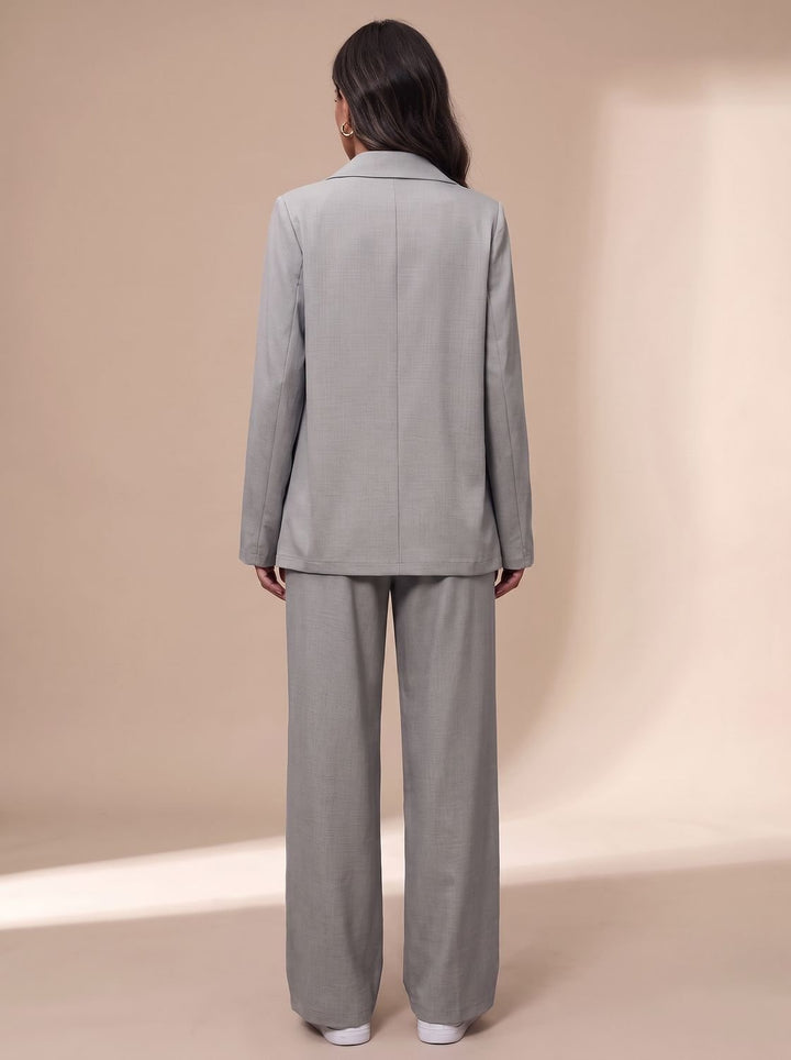 Armandine™ | Women's Double Breasted Pant Suit with Wide Leg Pants