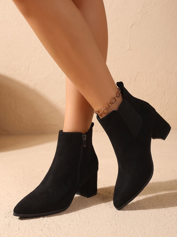 Elisabeth™ | Women's Ankle Boots with Block Heel and Side Zip