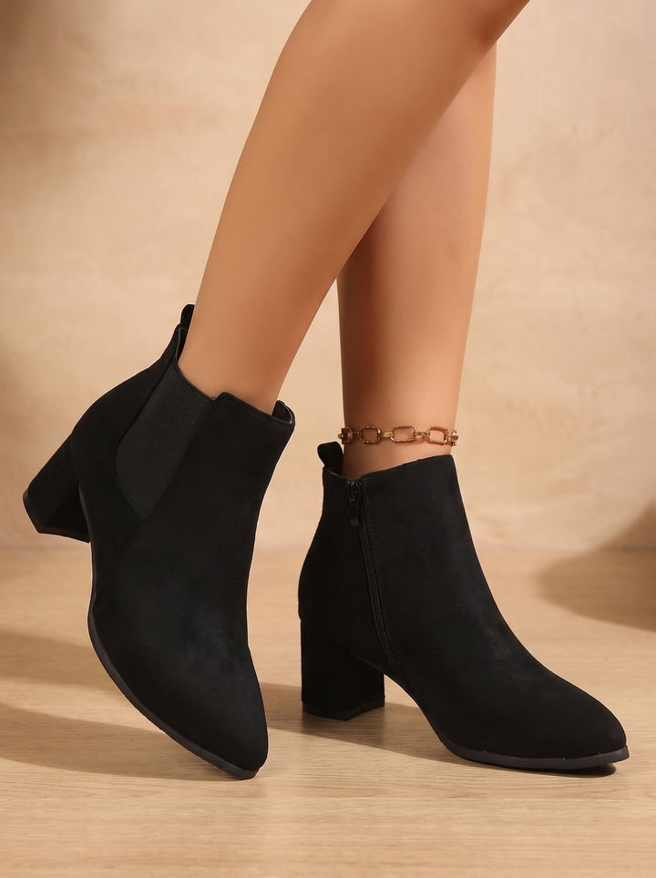 Elisabeth™ | Women's Ankle Boots with Block Heel and Side Zip