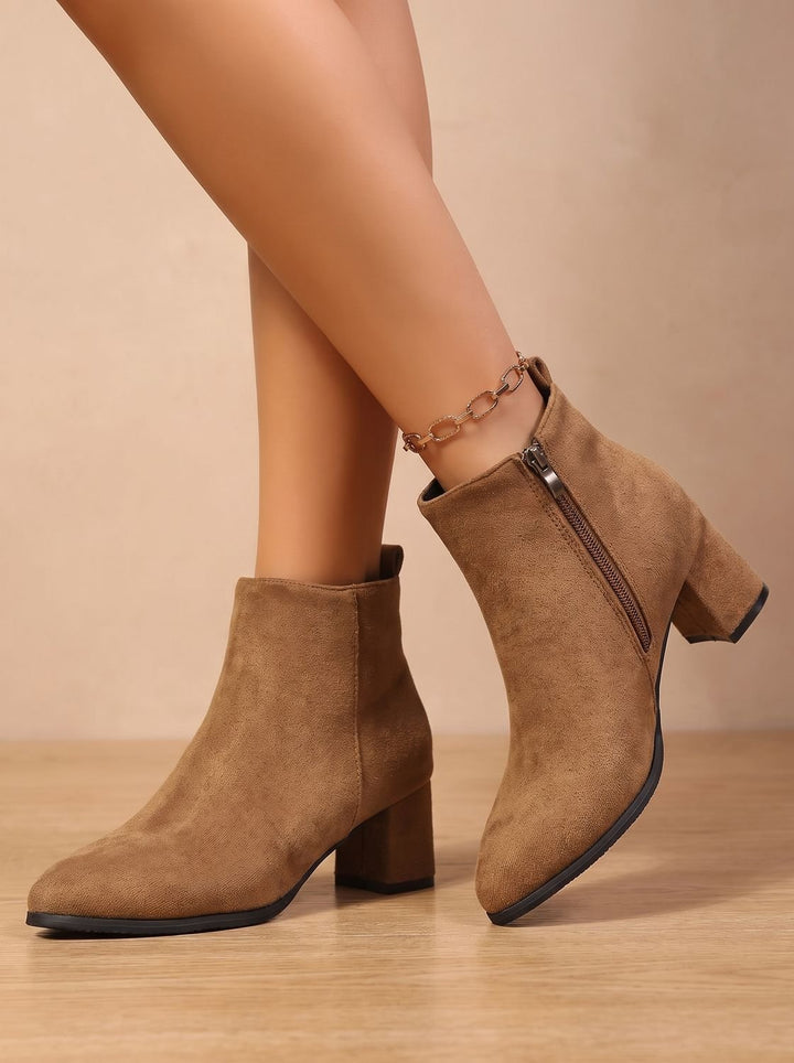 Elisabeth™ | Women's Ankle Boots with Block Heel and Side Zip