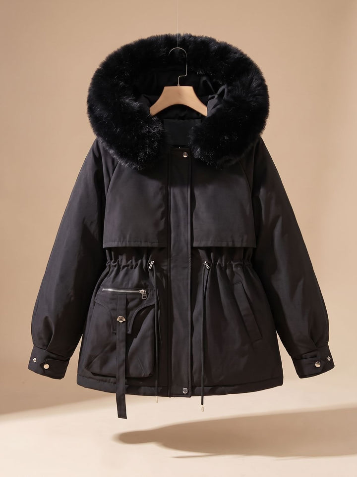 Ambroisine™ | Women's Hooded Winter Jacket with Faux Fur Trim