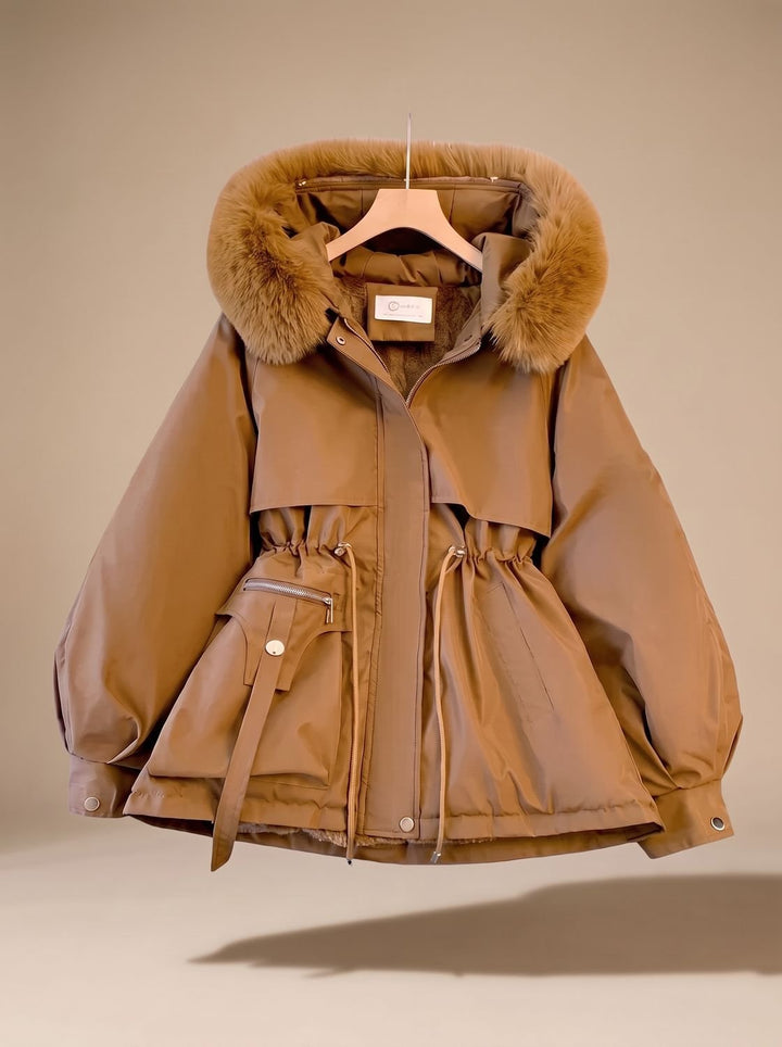 Ambroisine™ | Women's Hooded Winter Jacket with Faux Fur Trim